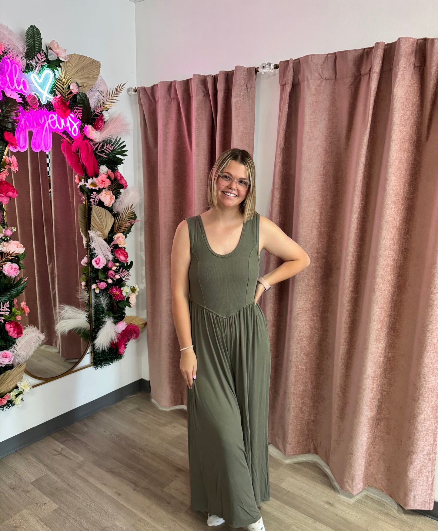 Cool Sage Jumpsuit