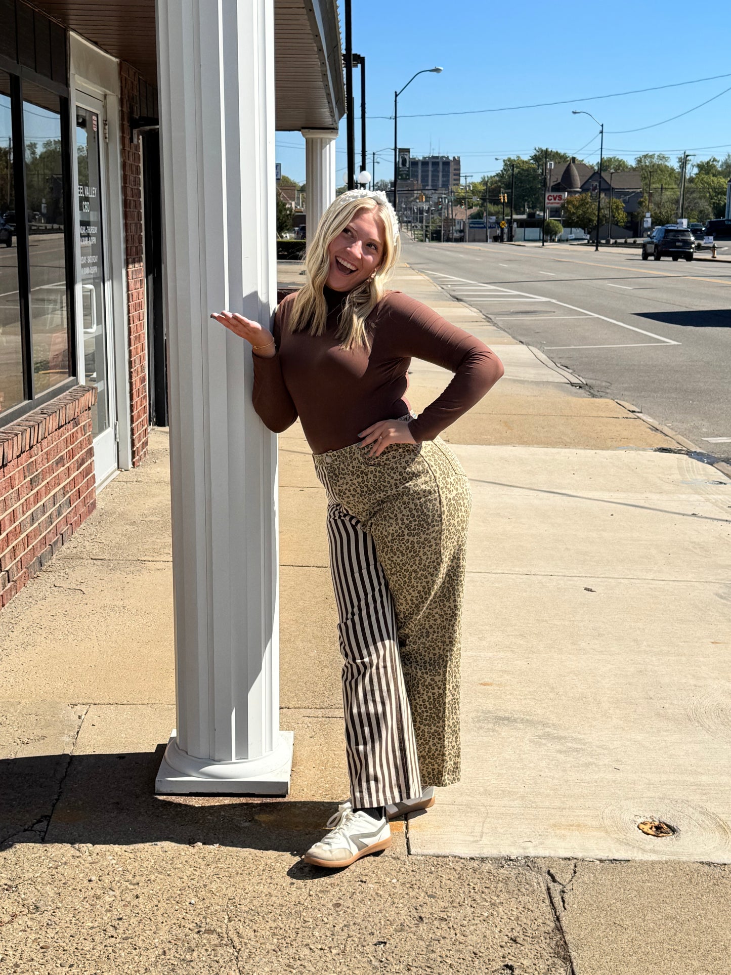Cheetah Strip Jeans
