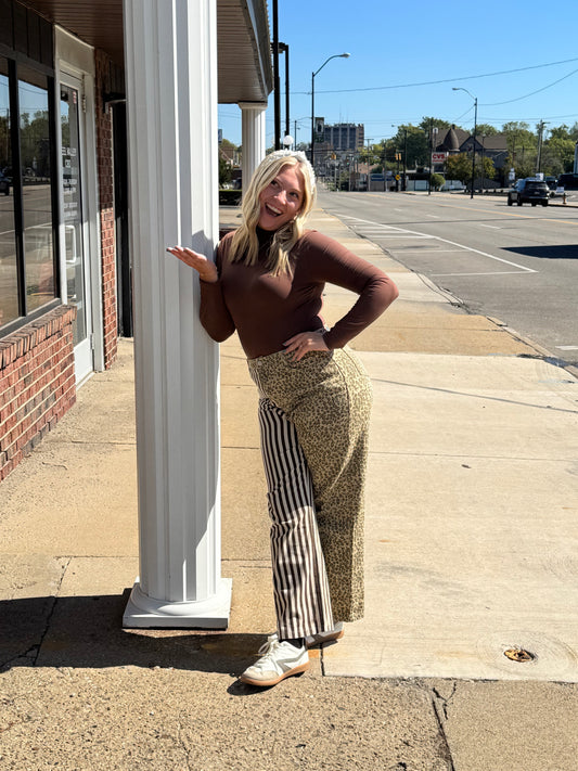 Cheetah Strip Jeans