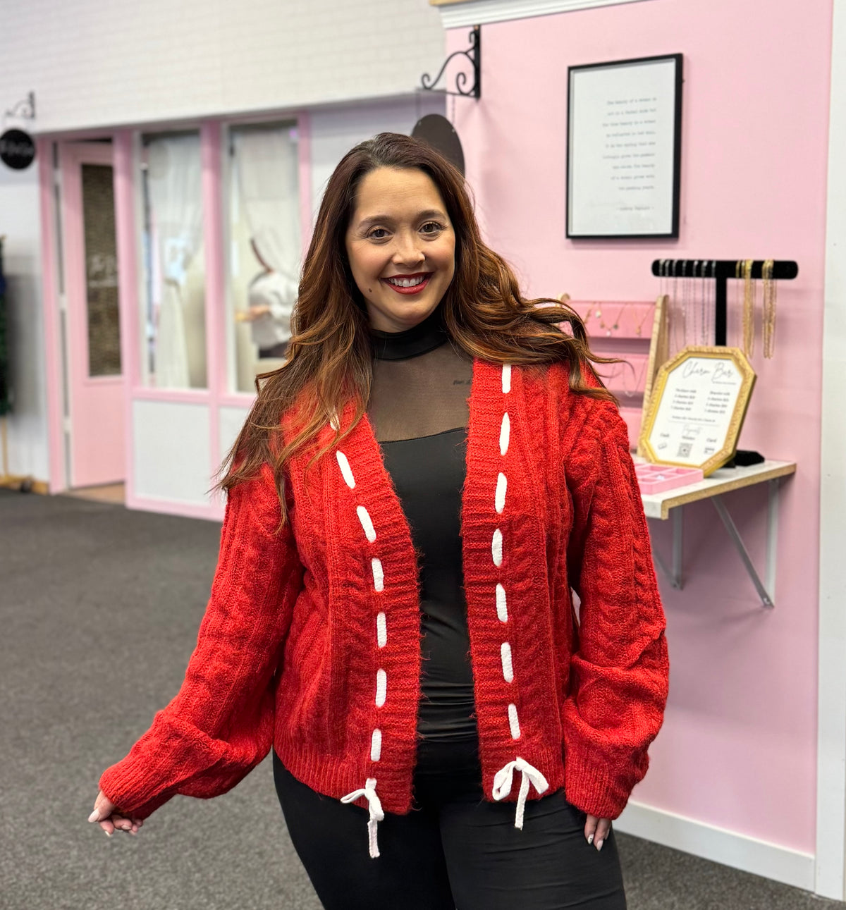 Cozy Red Cardigan