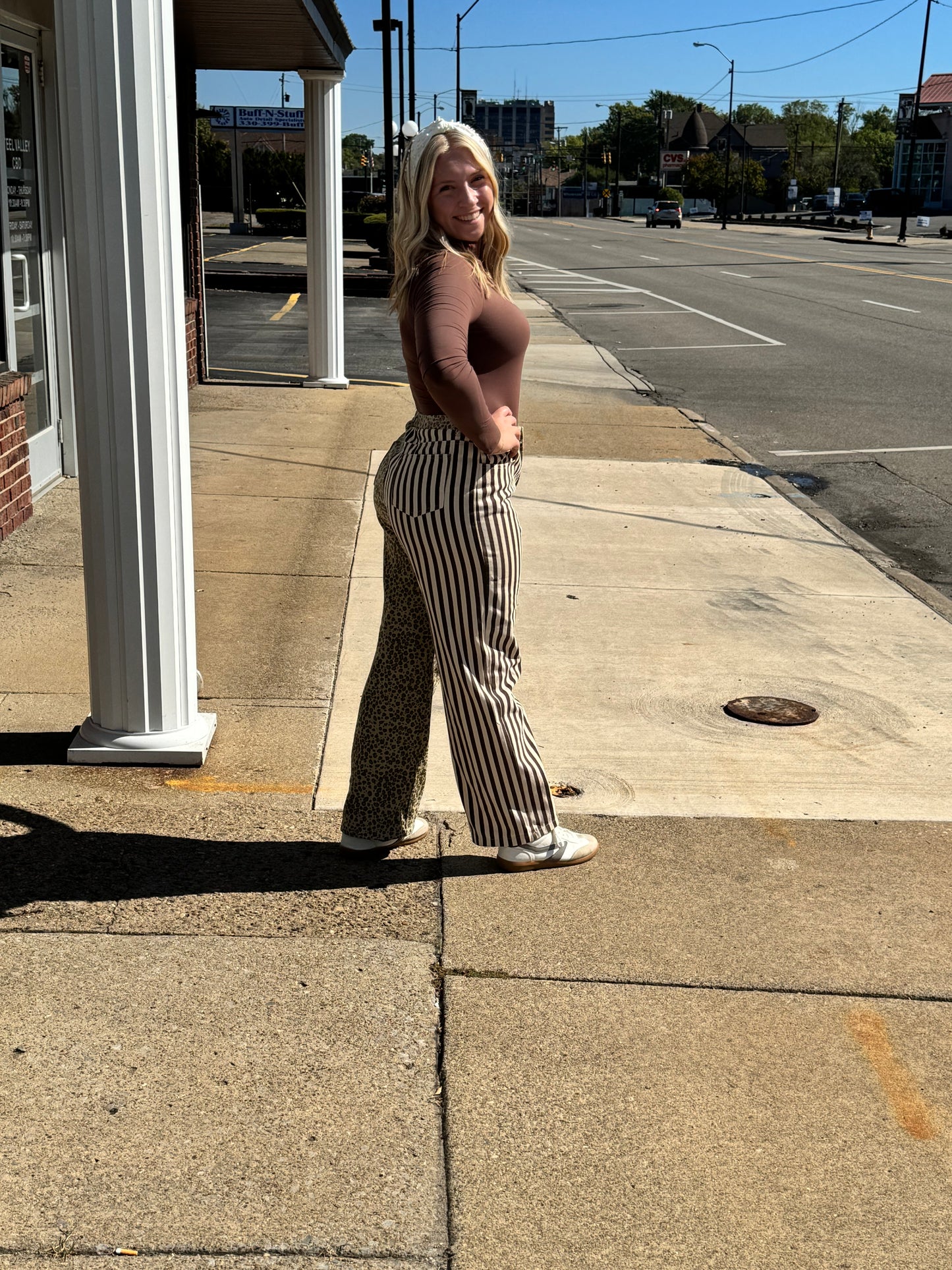 Cheetah Strip Jeans