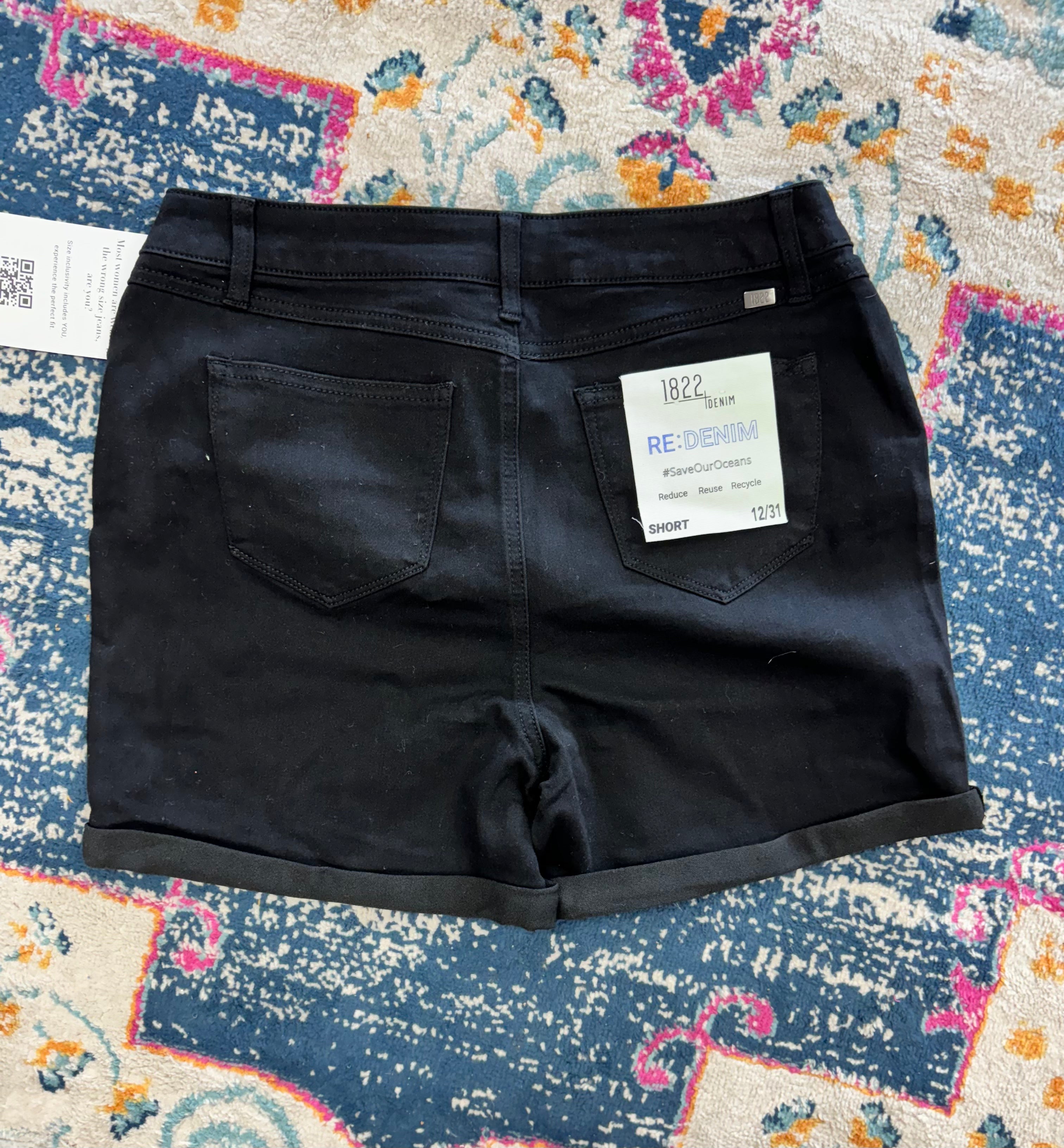 Black Jean Shorts