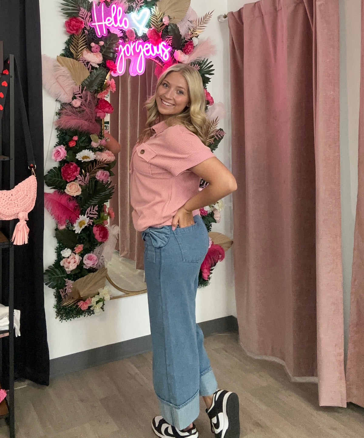 Bow Denim Pants