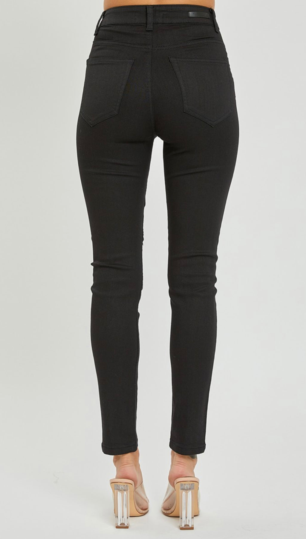 Risen Black Skinny Jeans