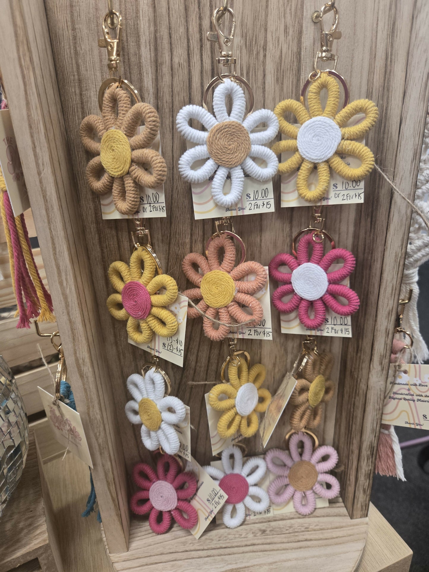 Single Wrap Flower Keychain