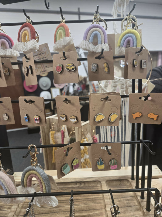 Wooden Stud Earrings